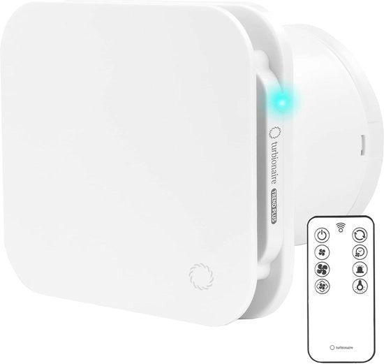 Ventilatore di scarico per bagno e cucina con telecomando - Silenzioso e efficiente, 7 velocità, timer regolabile, 100 mm