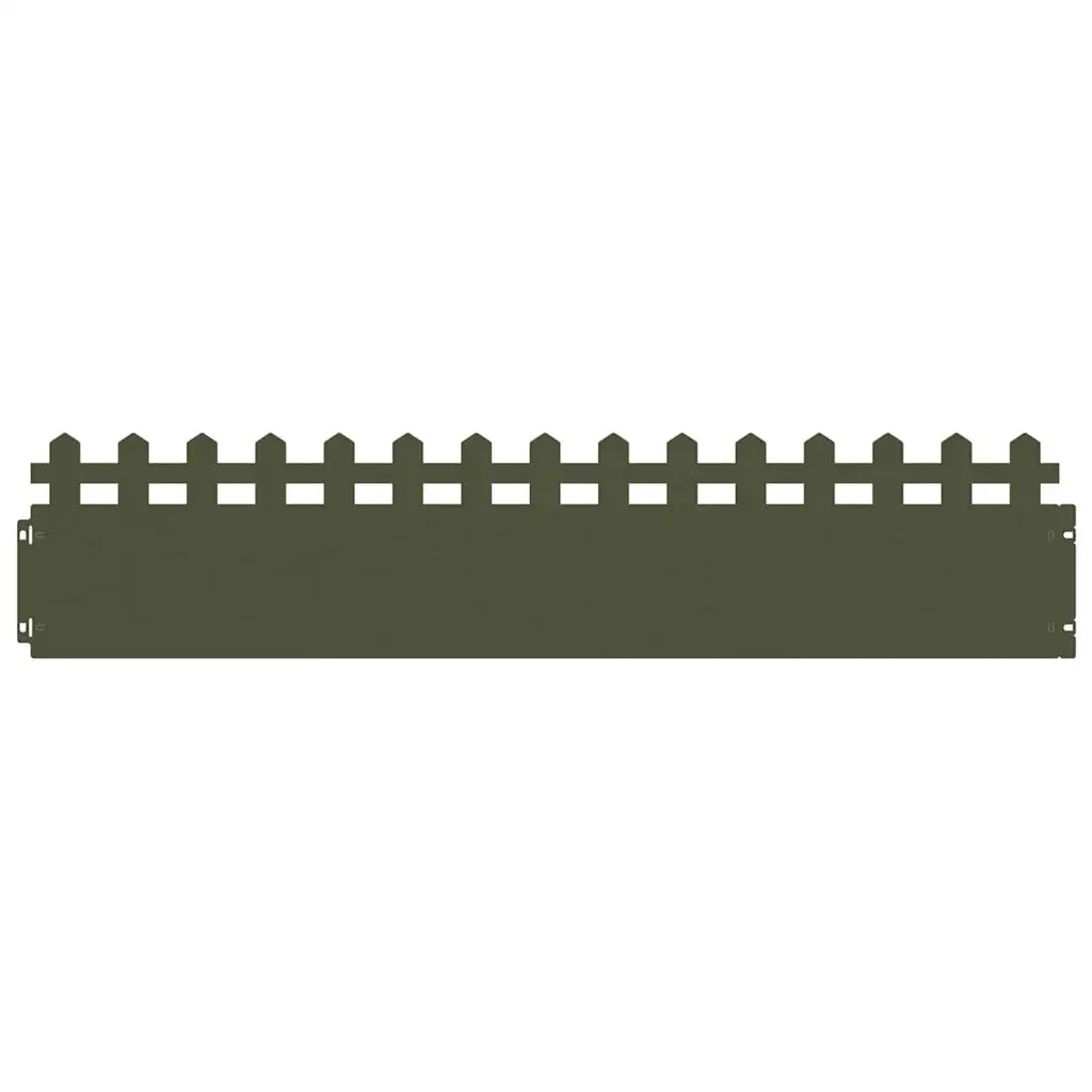 Bordure per prato 20 pz Verde oliva 103 x 0,05 x 22 cm Acciaio CFW6584875
