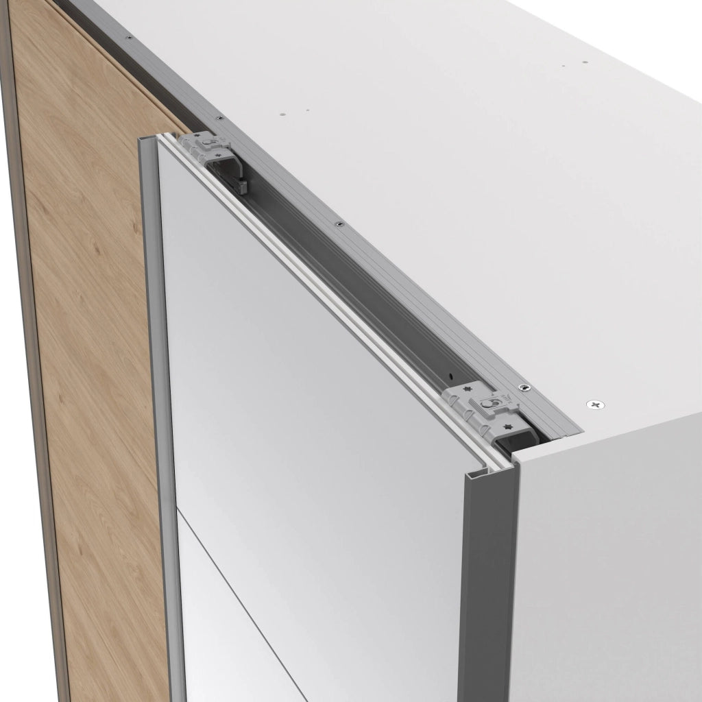 Guardaroba 2 ante Seraphine, Mobile camera da letto, Cabina armadio portabiti, Armadio appendiabiti, 150x61 h200 cm, Bianco e Rovere