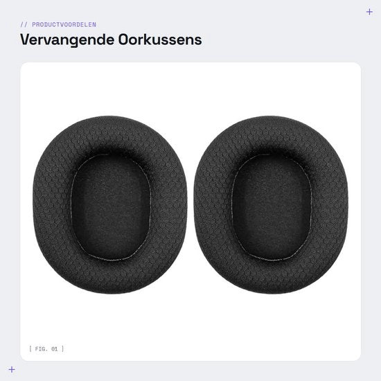 Orecchie in mesh nero per SteelSeries Arctis 1/3/5/7/7P/9X/Pro - Copertura sostitutiva per cuffie con comfort extra