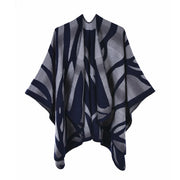 Sciarpa/stola da donna, classica stampa zebrata, mantellina con spacco, elegante e semplice, calda coperta.