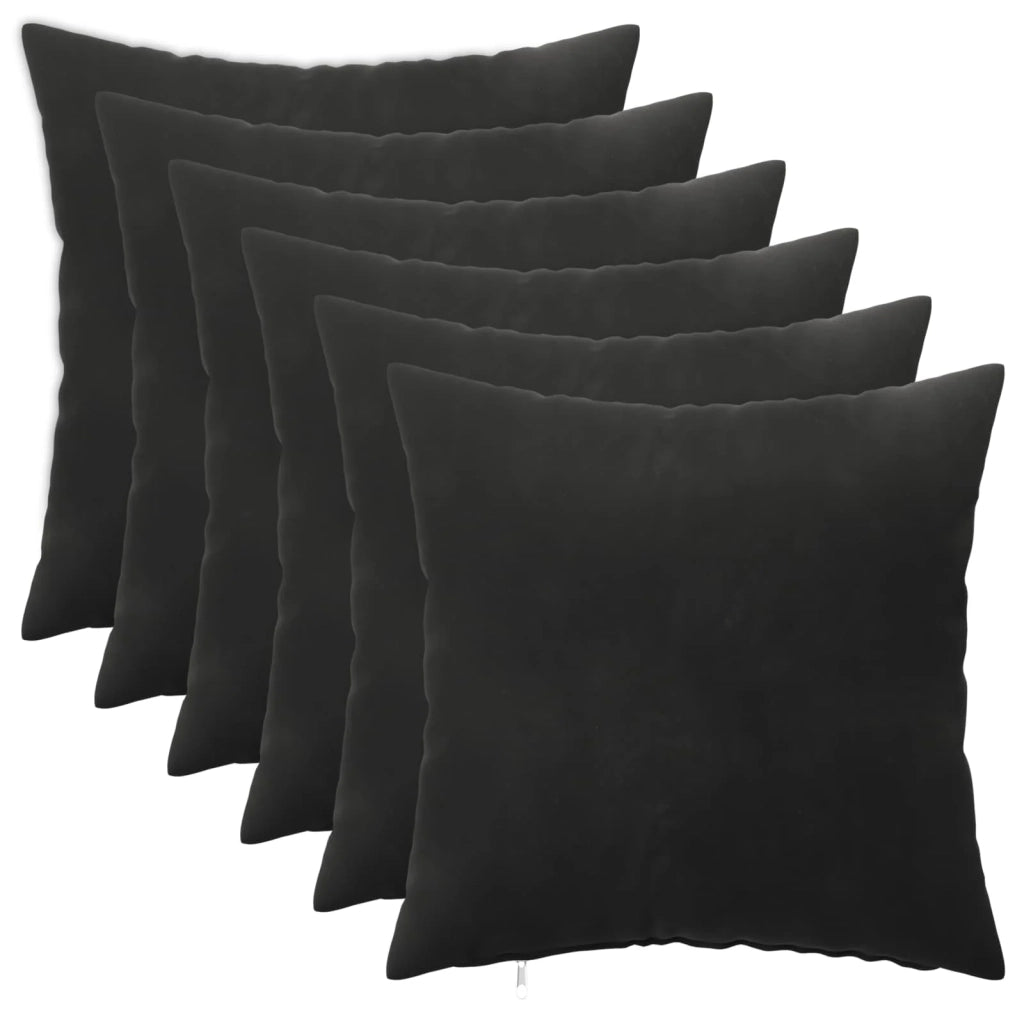 Cuscino con cuscino HEERLEN 6 pz Nero Velluto 923516