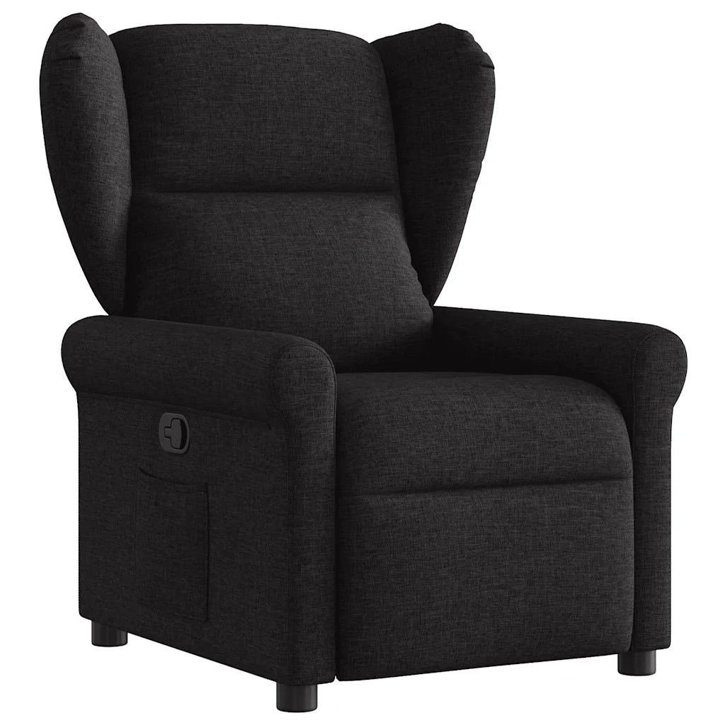 Divano Sedia-Poltrona Reclinabile in Tessuto Nero 468030