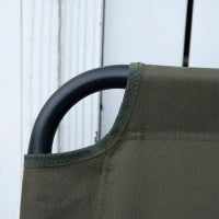 Sedia Campeggio Doppia a 2 Posti, Pieghevole con Maniglia e Braccioli, 141x67x80cm, Verde