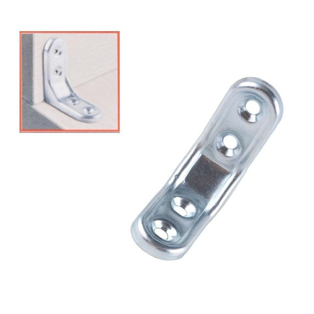 Trade Shop - Set 2pz Lastrina Ad Angolo 30x30mm Sostegno Staffa Angolare Con Viti Mobili 91211 -