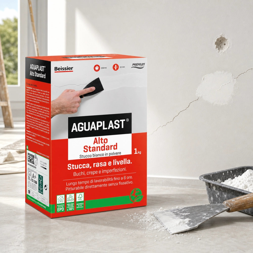 Aguaplast alto standard polvere stucco pronto per interni 1 kg