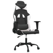 Sedia da Gaming | Sedia da e-sports Nero e Bianco in Similpelle