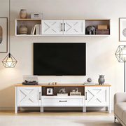 Mobile TV Soggiorno Set ¨C MINIMAL ¨C Bianco, Legno, 180x40x50 cm