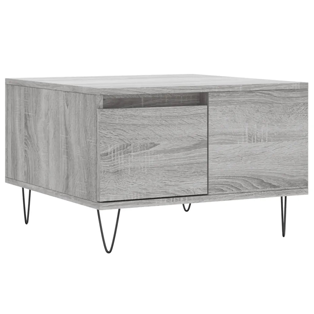 Tavolino Salotto-Tavolino da soggiorno-Tavolo Grigio Sonoma 55x55x36,5 cm Legno Multistrato 489134