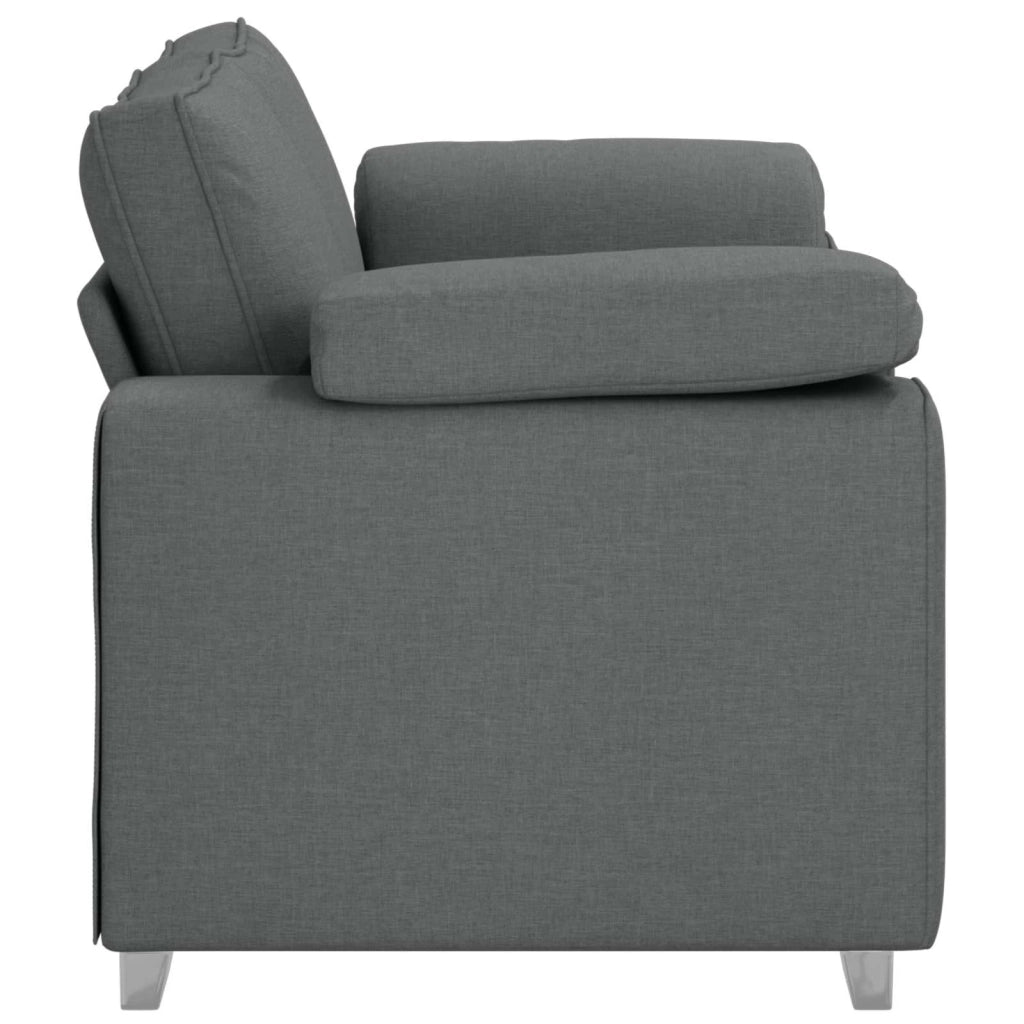 Divano a due posti Grigio scuro 160 cm Tessuto 4105218