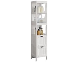 Cassa da bagno lunga - armadio da bagno libero - Arredamento da bagno elegante - progetto sottile per risparmio di spazio - 30 x 30 x 141,5 cm