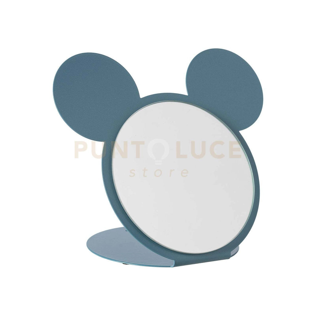 specchio da tavolo di design mouse Blu oltremare in Ferro, vetro per lo specchio 26x17x21h cm