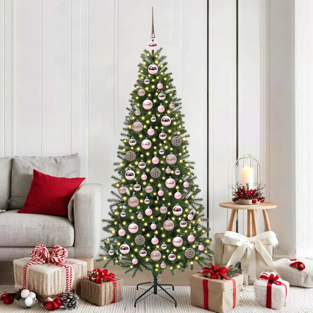 Set di Palle di Natale con 300 LED 120 pcs Rosa Plastica