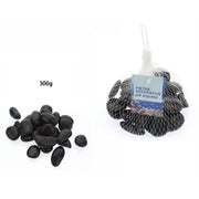 Trade Shop - Pietre Ciottoli Decorativi Acquario Neri 300gr Decorazione Piante Giardino 70252 -
