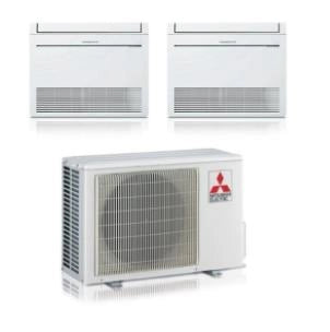 Condizionatore Dual Split Mitsubishi Electric Console MSZ-KT 9+9 con MXZ-2F53VF R-32 Wi-Fi Optional