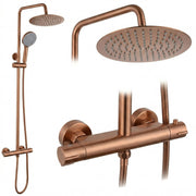 Set Doccia Senza Bocca Di Erogazione Con Termostato Rea Lungo Copper Brush