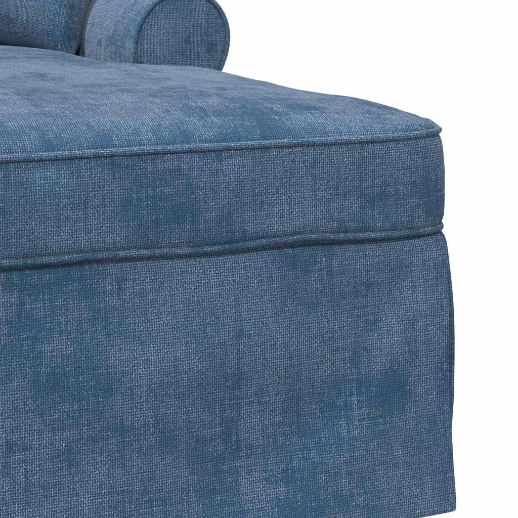 Chaise Longe con Gonna con cuscino Blu 157 x 91 x 91 cm ARES CFW8005647