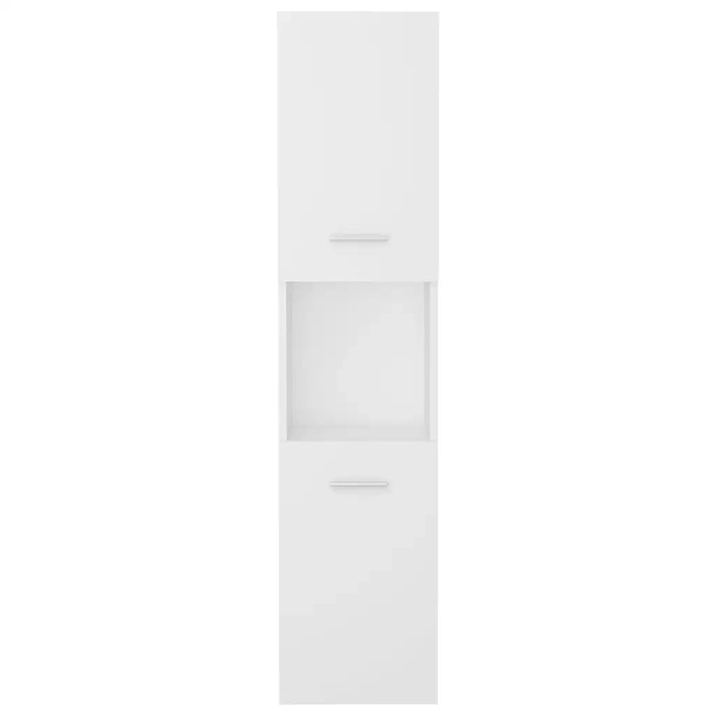 Mobile da Bagno Bianco 30x30x130 cm in Legno Multistrato 804997