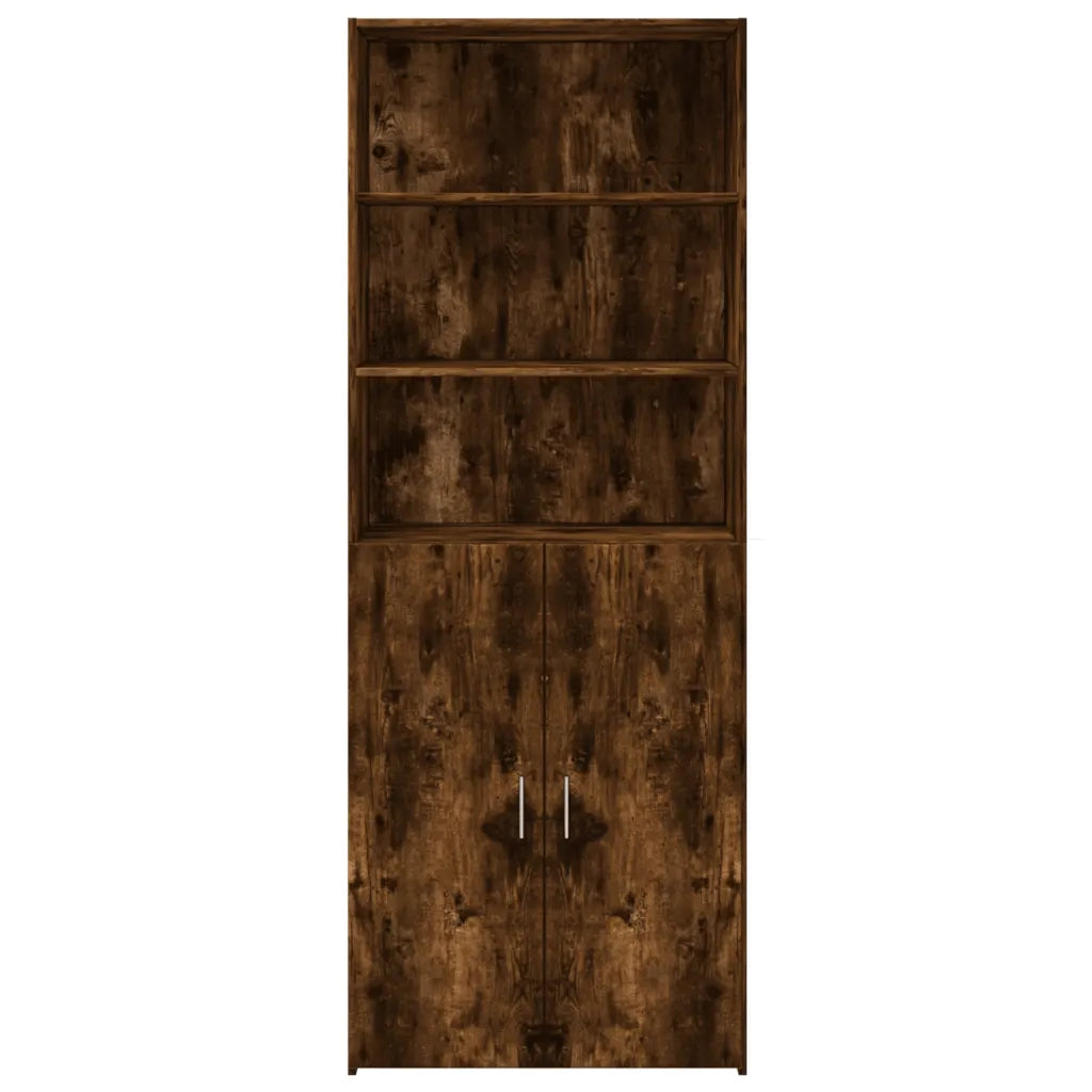 Credenza Rovere Fumo 80x42,5x185 cm in Legno Multistrato 3281382