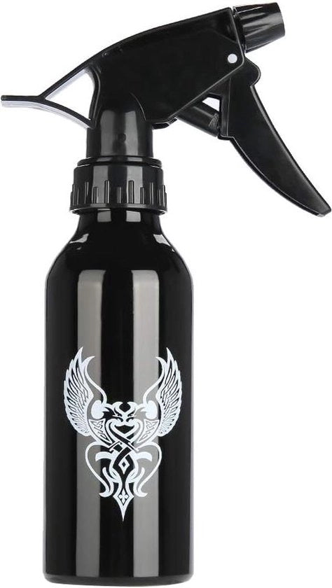 Acqua per tatuaggi in flessi di alluminio leggero con spugna per tatuaggi in spray di alghe marine nera - Accessorio per tatuaggi riutilizzabile.