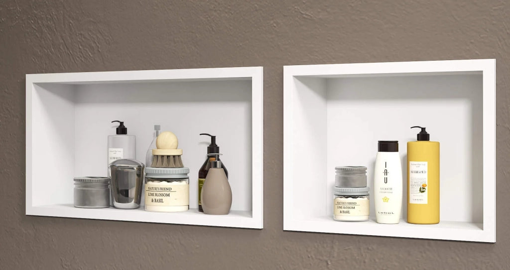 Nicchia bagno Solid Surface 30x60 cm - nero opaco