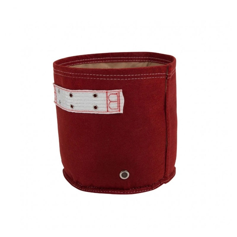 Vaso in Tessuto BloemBagz da 19 litri, con forma cilindrica, colore Rosso