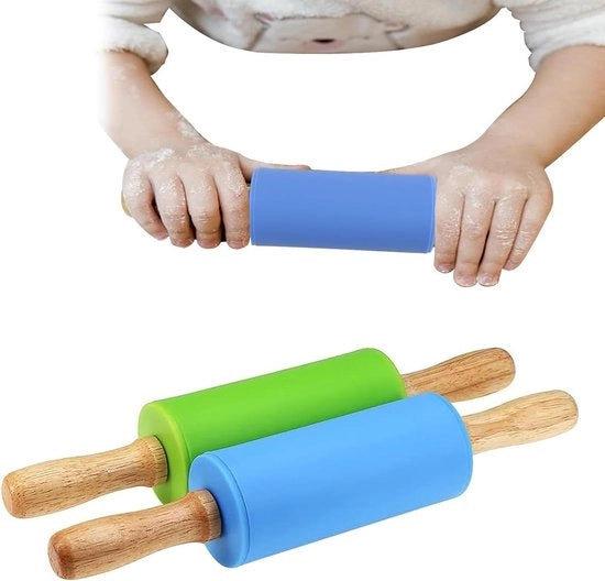 Set di impastatrice per bambini da 2 pezzi - Mini-impastatrice in silicone per mani piccole - Adatta per impastare e biscotti