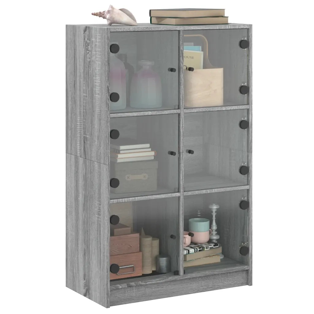 Credenza con Ante Grigio Sonoma 68x37x109 cm Legno Multistrato 3295855