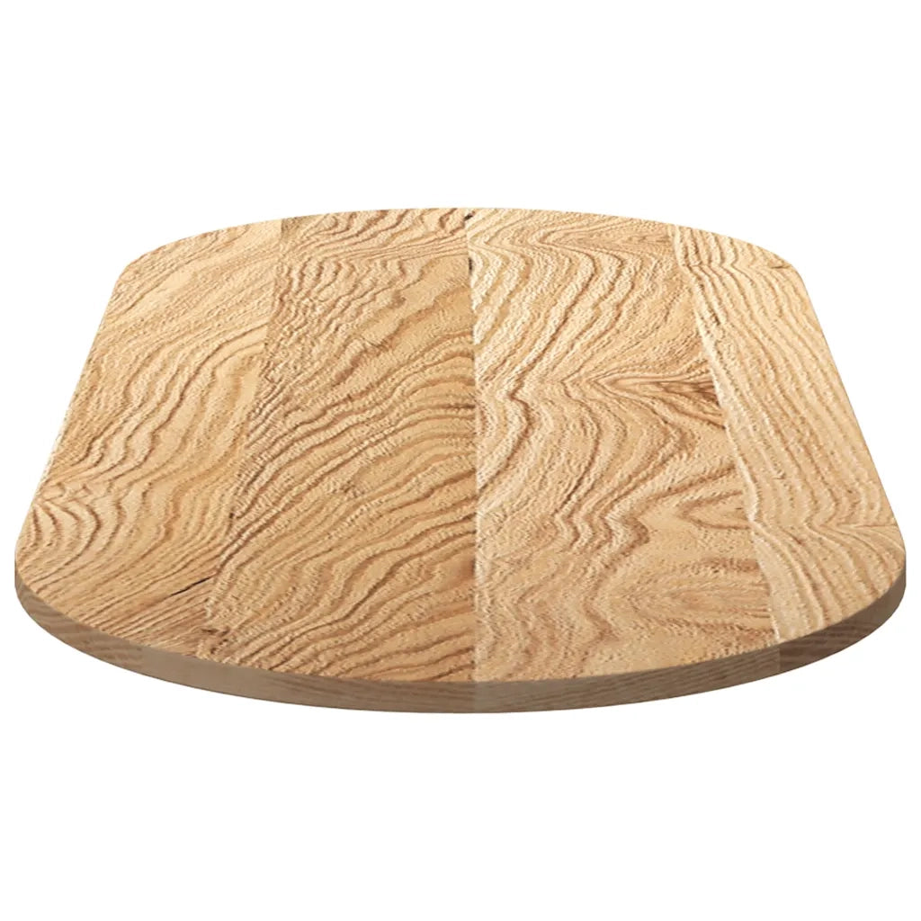 vidaXL Piano per Tavolo 140x60x2 cm in Rovere Massello Ovale