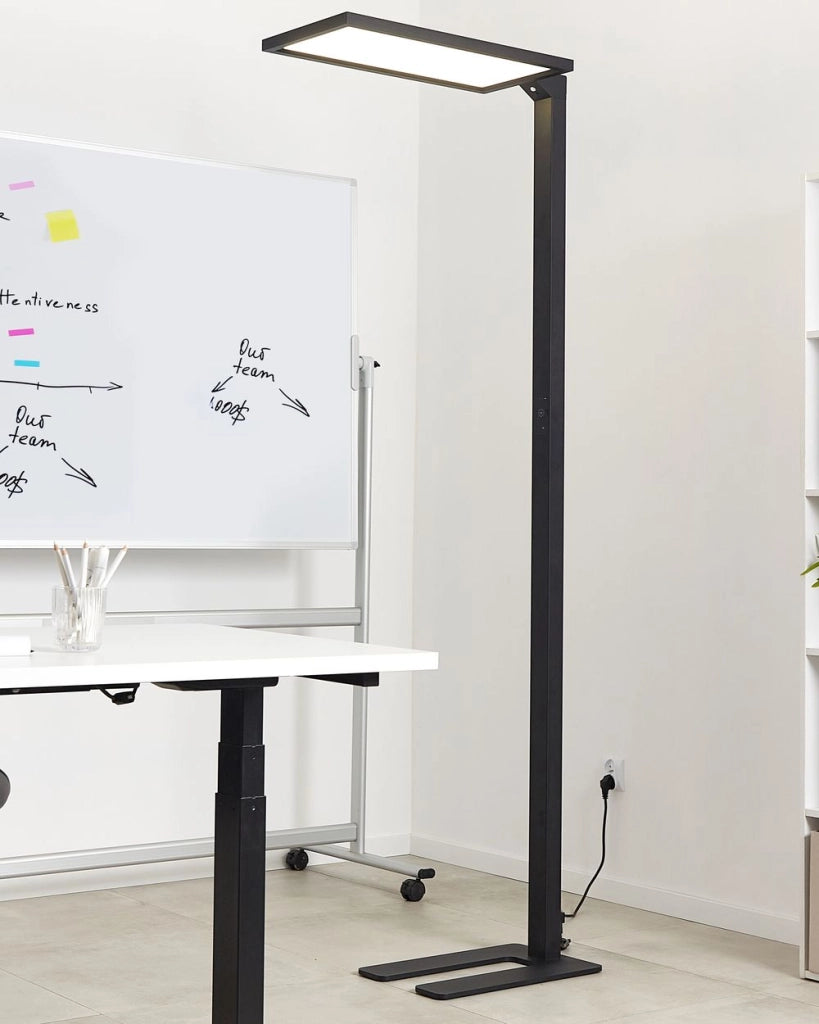 Lampada LED da terra in alluminio nero altezza 196 cm Interruttore a sfioramento Dimmerabile Sensore Illuminazione moderna Home Office
