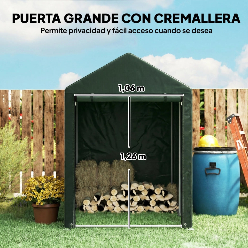 Tenda Garage per Biciclette ¨C Xylo ¨C 180x120x165 cm Verde Impermeabile Anti-UV