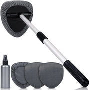 Pulitore di Vetro per Auto 23" con Set di Pulitori di Finestra Telescopici e 4 Pannelli di Carbonio Microvezel per Pulire le Finestre dell'Auto
