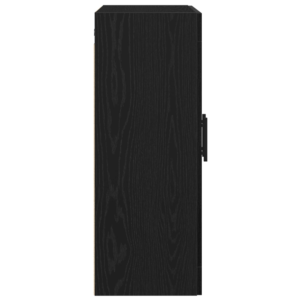 Mobile da parete  Nero Rovere 69,5x34x90 cm Legno ingegnerizzato