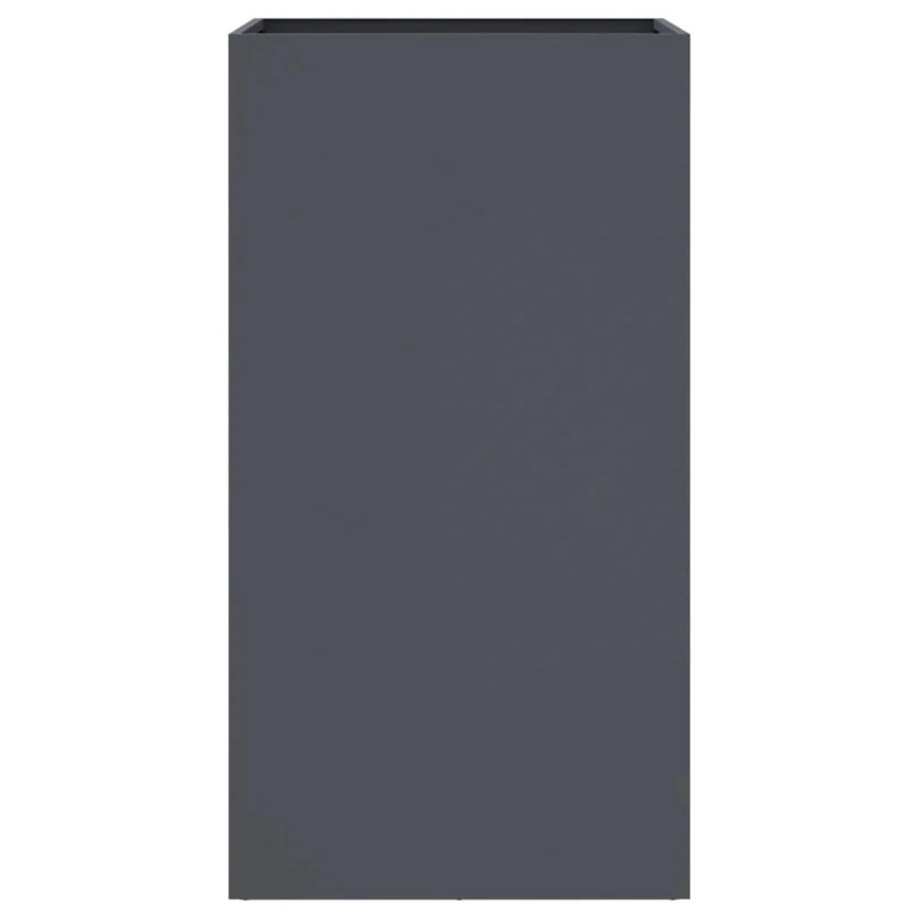 Fioriera rialzata per piante fiori terrazza giardino 42 x 38 x 75 cm acciaio antracite 02_0037596
