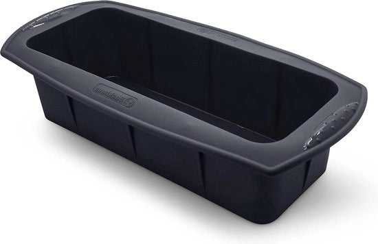 Set di stampi per torta XL con rivestimento antiscivolo e forma di torta in silicone di alta qualità rettangolare - nero