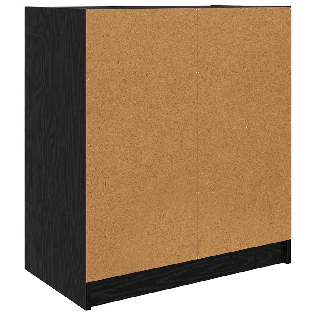 Mobile laterale Rovere Nero 68 x 37 x 75,5 cm Legno multistrato 886248