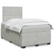 Giroletto a Molle con Materasso Grigio Chiaro 120x200cm Velluto 3290876