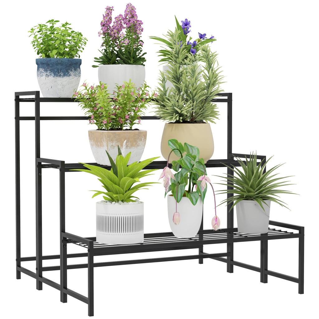 Portavasi a 3 livelli ¨C Minimal ¨C metallo nero