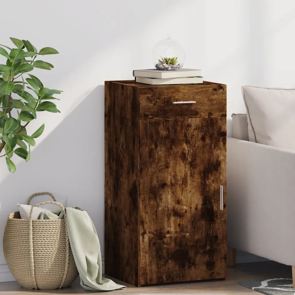 Credenza | Madia | Buffet da pranzo | Armadio da pranzo Rovere Fumo 45x42,5x93 cm in Legno Multistrato