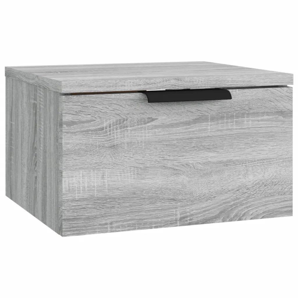 Comodino | Armadio da Notte | Mobiletto da notte a Muro Grigio Sonoma 34x30x20 cm