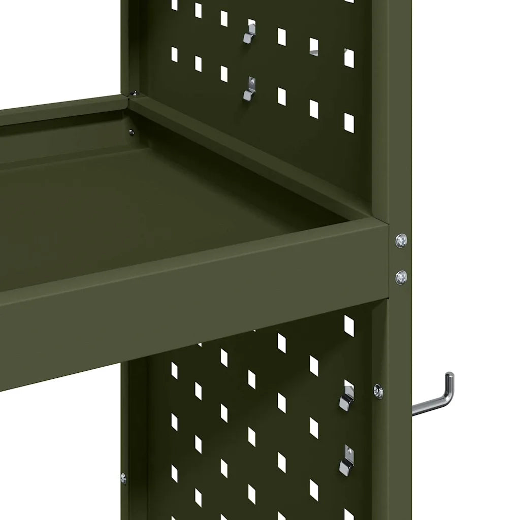 Carrello per Attrezzi con ruota Verde oliva 75 x 35 x 73 cm CFW8542374