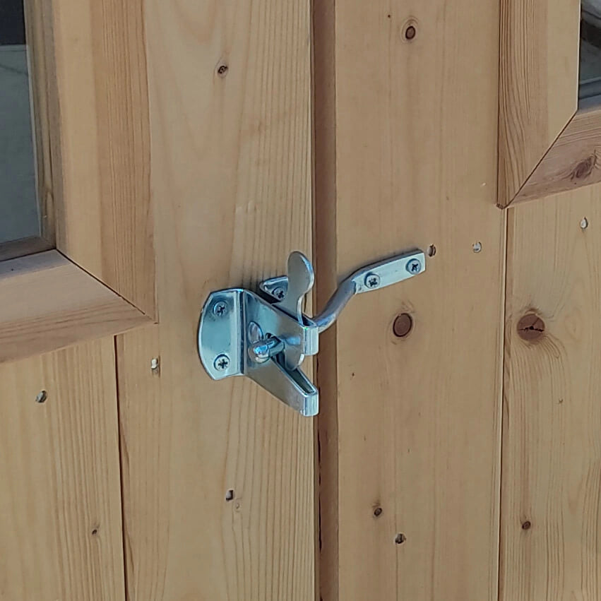 Casetta Box da Giardino per Attrezzi 155x85 cm con Porta Doppia Cieca in Legno Grigio