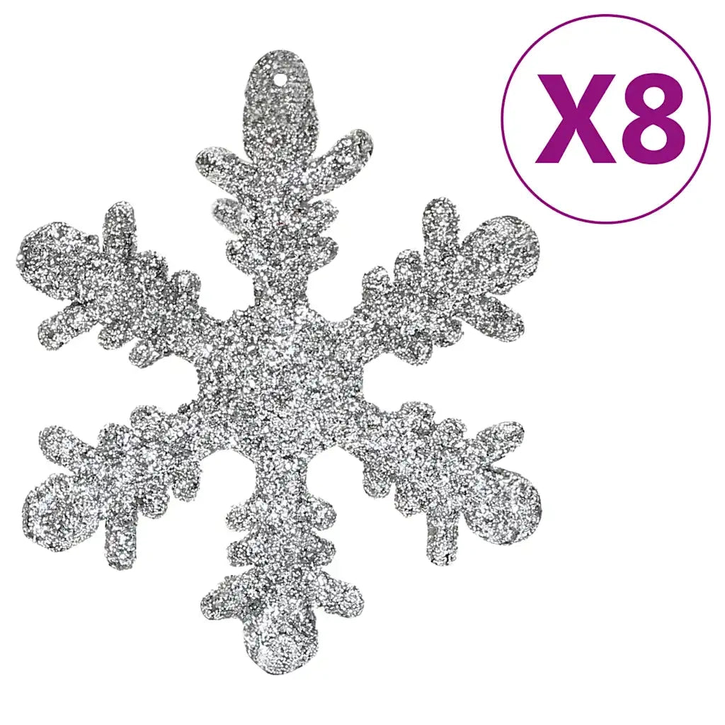 Set Palline di Natale 111 pz-Decorazioni natalizie Argento in Polistirene