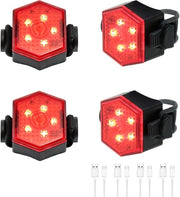 4 Pezzi di Luce di Sicurezza LED Clip On - per Corridori, Bici, Cani - Luce di Strobe Alta Visibilità - Camminata Notturna Jogging Ciclismo