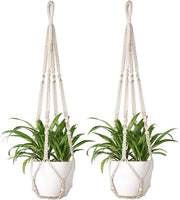 Porta piante vintage moderna - stile boho - 1 pezzo - filo di cotone - 89 cm