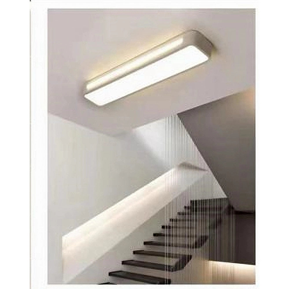Trade Shop - Plafoniera Led 16w Moderno Bianco Soffitto Rettangolare Striscia Luce 6500k 50187 -