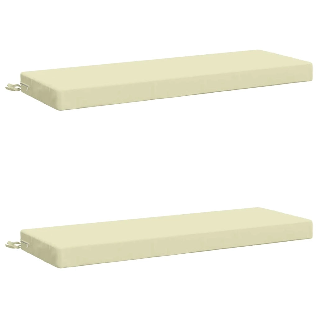 Cuscini per Panchina a 2 Pezzi SOEST 2 pz 100% Poliestere Crema 949753