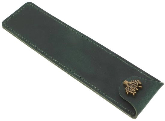 Etui unico per penna - Supporto unico per penna - Custodia per una penna riutilizzabile Tasca di stoccaggio per una penna/balpen Regalo Verde Verde