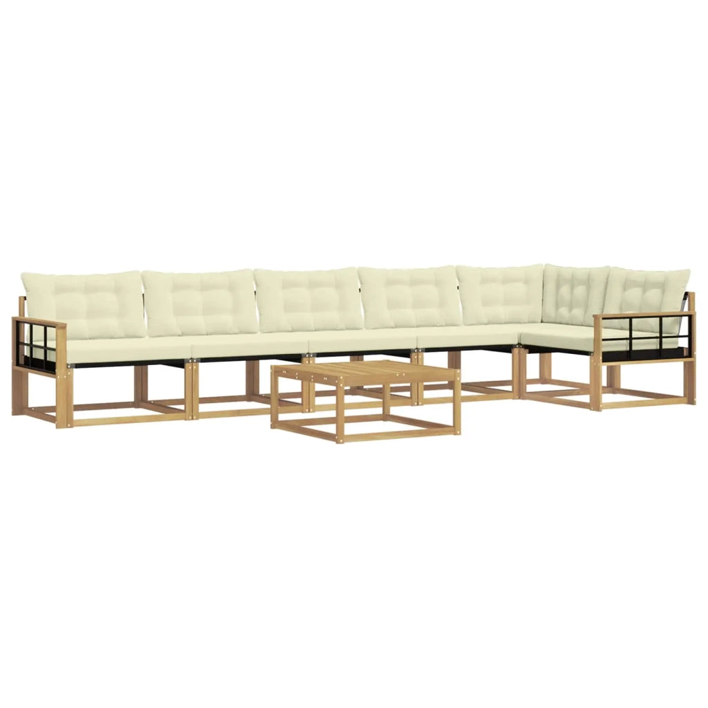 Set di divani da esterno 7 pcs Bianco e Crema 79 x 79 x 37 cm 3388760