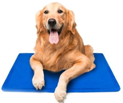 AIO FACTORY 70x110 cm Tappetino rinfrescante in gel blu Letto per cani impermeabile